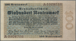 Deutschland - Deutsches Reich Bis 1945: 100 Rentenmark 1923, Ro.159, Sehr Saubere Umlauferhaltung Mi - Autres & Non Classés