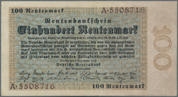 Deutschland - Deutsches Reich Bis 1945: 100 Rentenmark 1923, Ro.159, Sehr Saubere Umlauferhaltung Mi - Altri & Non Classificati