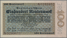 Deutschland - Deutsches Reich Bis 1945: 100 Rentenmark 1923 MUSTER, Ro.159M, Mit Dreifacher Perforat - Autres & Non Classés