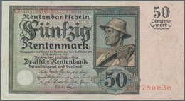 Deutschland - Deutsches Reich Bis 1945: 50 Rentenmark 1925, Ro.162, Sehr Sauberes Papier Mit Einigen - Other & Unclassified