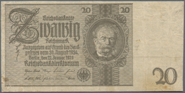 Deutschland - Deutsches Reich Bis 1945: 20 Reichsmark 1929 Ohne Udr. Und KN, Ro.174d, Etwas Starker - Other & Unclassified