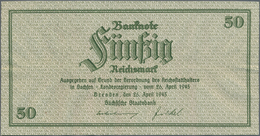 Deutschland - Deutsches Reich Bis 1945: Sächsische Staatsbank 50 Reichsmark 1945, Unfertiger Druck O - Altri & Non Classificati