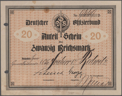 Deutschland - Deutsches Reich Bis 1945: Deutscher Offiziersbund, Anteilsschein über 20 Reichsmark, A - Autres & Non Classés
