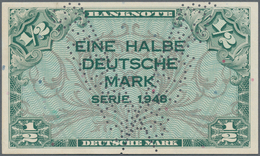 Deutschland - Bank Deutscher Länder + Bundesrepublik Deutschland: ½ DM 1948 MUSTER Mit Zwei V-förmig - Other & Unclassified