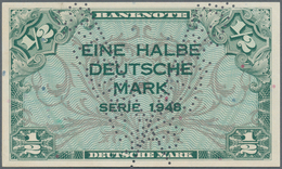 Deutschland - Bank Deutscher Länder + Bundesrepublik Deutschland: ½ DM 1948 MUSTER Mit Zwei V-förmig - Sonstige & Ohne Zuordnung