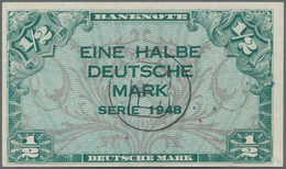 Deutschland - Bank Deutscher Länder + Bundesrepublik Deutschland: ½ DM 1948 Mit Stempel "B" Für West - Other & Unclassified