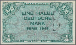 Deutschland - Bank Deutscher Länder + Bundesrepublik Deutschland: ½ DM 1948 Mit Perforation "B" Für - Other & Unclassified