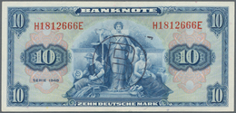 Deutschland - Bank Deutscher Länder + Bundesrepublik Deutschland: 10 DM 1948 Mit Stempel "B" Für Wes - Other & Unclassified