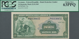 Deutschland - Bank Deutscher Länder + Bundesrepublik Deutschland: Bank Deutscher Länder 20 DM 1949, - Other & Unclassified