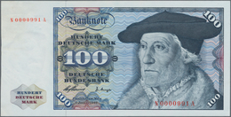 Deutschland - Bank Deutscher Länder + Bundesrepublik Deutschland: Sehr Schönes Lot Mit 4 Banknoten D - Other & Unclassified