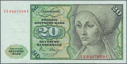 Deutschland - Bank Deutscher Länder + Bundesrepublik Deutschland: 20 DM 1980 Ersatznote Mit KN ZE040 - Sonstige & Ohne Zuordnung