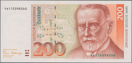 Deutschland - Bank Deutscher Länder + Bundesrepublik Deutschland: 200 DM 1989, Ersatznote "YA/D", Ro - Other & Unclassified