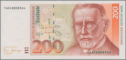 Deutschland - Bank Deutscher Länder + Bundesrepublik Deutschland: 200 DM 1989, Ersatznote Serie YA/D - Other & Unclassified