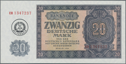 Deutschland - DDR: 20 Mark 1955 (1980) Mit Maschinenstempelaufdruck "Militärgeld", Ro.376b In Kassen - Sonstige & Ohne Zuordnung