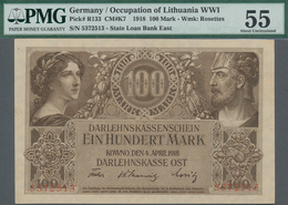 Deutschland - Nebengebiete Deutsches Reich: Darlehenskasse Ost – Kowno, 100 Mark 1918, Ro.470, KN 53 - Altri & Non Classificati