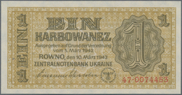 Deutschland - Nebengebiete Deutsches Reich: Zentralnotenbank Ukraine Lot Mit 8 Banknoten 1 (UNC), 5 - Autres & Non Classés