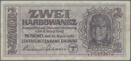 Deutschland - Nebengebiete Deutsches Reich: Zentralnotenbank Ukraine 2 Karbowanez 1942, Ro.592, Sehr - Sonstige & Ohne Zuordnung