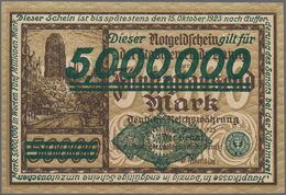 Deutschland - Nebengebiete Deutsches Reich: Stadtgemeinde Danzig 5 Millionen Mark, Grüner Überdruck - Other & Unclassified