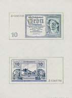 Deutschland - Länderscheine: Lot Mit 7 Farbkopien In Originalgröße Auf Normalpapier Der Entwürfe Der - Other & Unclassified