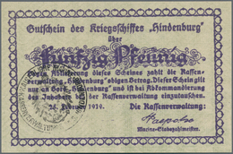 Deutschland - Notgeld: Kriegsschiff "Hindenburg", Kassenverwaltung, 50 Pf., 2x 1, 2x 5, 2x 20 Und 50 - Sonstige & Ohne Zuordnung