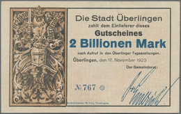 Deutschland - Notgeld - Baden: Überlingen, Stadt, 5 Tsd., 20 Tsd. Mark, 16.2.1923, Mit Druckfirma Un - Lokale Ausgaben