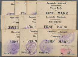 Deutschland - Notgeld - Elsass-Lothringen: Altenbach, Oberelsass, Gemeinde, 50 Pf. (c Und D), 1 Mark - Altri & Non Classificati