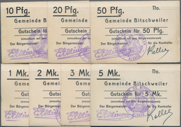 Deutschland - Notgeld - Elsass-Lothringen: Bitschweiler, Oberelsass, Gemeinde, 10, 20, 50 Pf., 1, 2, - Other & Unclassified