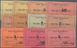 Deutschland - Notgeld - Elsass-Lothringen: Masmünster, Oberelsass, Stadt, 4 X 0.50 (je 2 X Papier Ro - Autres & Non Classés