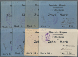 Deutschland - Notgeld - Elsass-Lothringen: Mitzach, Oberelsass, Gemeinde, 50 Pf., 1, 2 (3), 5, 10 (2 - Other & Unclassified