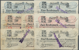 Deutschland - Notgeld - Elsass-Lothringen: Sulz, Oberelsass, Stadt, 1 Mark (2, KN 4- Und 5-stellig), - Autres & Non Classés