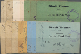 Deutschland - Notgeld - Elsass-Lothringen: Thann, Oberelsass, Stadt, 4 X 50 Pf., 2.8.1914, 2 X 50 Pf - Sonstige & Ohne Zuordnung