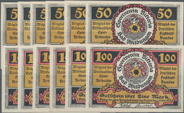 Deutschland - Notgeld - Hessen: Wildungen, Bad, Sportverein Victoria, 6 X 50 Pf., 6 X 1 Mark, 5.5.19 - Lokale Ausgaben