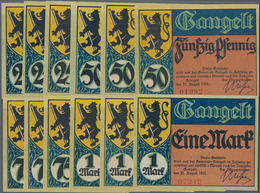 Deutschland - Notgeld - Rheinland: Gangelt, Gemeinde, Je 3 X 25, 50, 75 Pf., 1 Mark, 21.8.1921, Mit - [11] Lokale Uitgaven