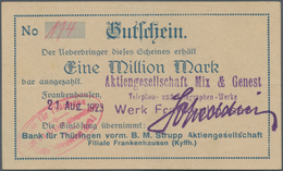 Deutschland - Notgeld - Thüringen: Frankenhausen (Kyffh.), Bank Für Thüringen Vorm. B. M. Strupp AG, - [11] Local Banknote Issues