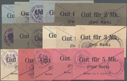 Deutschland - Notgeld - Westfalen: Herten, Amt, 1 (4), 2 (5), 3 (4), 5 (4) Mark, 6.8.1914, Kartons M - Andere & Zonder Classificatie