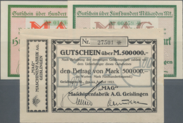 Deutschland - Notgeld - Württemberg: Geislingen, "MAG" Maschinenfabrik AG, 500 Tsd. Mark, 13.8.1923, - [11] Emissions Locales