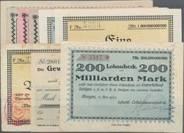 Deutschland - Notgeld - Württemberg: Mengen, Stadtgemeinde, 5, 10, 20 Mrd. Mark, 31.10.1923, 50 Mrd. - Lokale Ausgaben