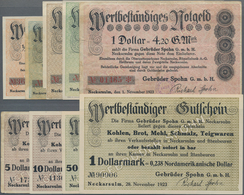 Deutschland - Notgeld - Württemberg: Neckarsulm, Gebrüder Spohn GmbH, 0,21, 0,42, 1,05, 2,10, 4,20 G - [11] Local Banknote Issues