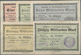 Deutschland - Notgeld - Württemberg: Neuffen, Stadtgemeinde, 1, 5, 10, 20, 50 Mrd. Mark, 29.10.1923, - [11] Emissions Locales