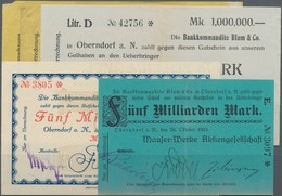 Deutschland - Notgeld - Württemberg: Oberndorf, Mauser-Werke AG, 100 Tsd. Mark, 10.8.1923, Erh. IV; - Lokale Ausgaben