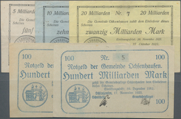 Deutschland - Notgeld - Württemberg: Ochsenhausen, Gemeinde, 5, 10, 20 Mrd. Mark, 27.10.1923; 100 Mr - Lokale Ausgaben
