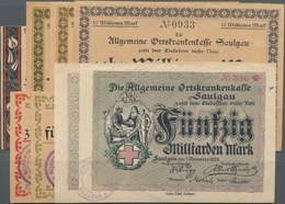 Deutschland - Notgeld - Württemberg: Saulgau, Allgemeine Ortskrankenkasse, 1 Mio. Mark, 1.9.1923; 1, - Lokale Ausgaben