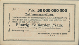 Deutschland - Notgeld - Württemberg: Schramberg, Emaillierwerk Ch. Schweizer & Söhne GmbH, 50 Mrd., - [11] Local Banknote Issues