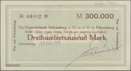 Deutschland - Notgeld - Württemberg: Schramberg, Gustav Meier, Buchdruckerei, 300 Tsd. Mark, 12.10.1 - Lokale Ausgaben