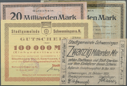 Deutschland - Notgeld - Württemberg: Schwenningen, Stadt, 100 Tsd. Mark, 13.8.1923, Erh. I-, 20 Mrd. - Lokale Ausgaben