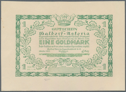 Deutschland - Notgeld - Württemberg: Stuttgart, Waldorf-Astoria-Cigarettenfabrik AG, 1 Goldmark, Okt - [11] Local Banknote Issues