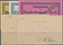 Deutschland - Notgeld - Württemberg: Trossingen, Gemeinde, 1/2, 1, 5, 10 (2, Beide Uschr.-Varianten) - Lokale Ausgaben