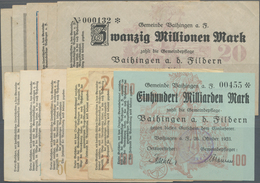 Deutschland - Notgeld - Württemberg: Vaihingen / Fildern, 500 Tsd., 1 Mio. Mark, 23.8.1923; 5 Mio. M - [11] Local Banknote Issues