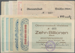 Deutschland - Notgeld - Württemberg: Waldsee, Oberamtsstadt, 2, 5 Mio. Mark, 26.8.1923; 20, 50, 200, - [11] Local Banknote Issues