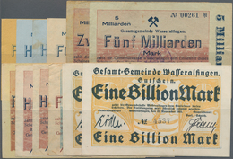 Deutschland - Notgeld - Württemberg: Wasseralfingen, Gesamtgemeinde, 50, 100 (2), 500 Mio. Mark, 4.1 - [11] Local Banknote Issues